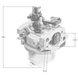 Loncin LC1P61F karburátor ORIGINÁLNÍ DÍL 170020454-0002