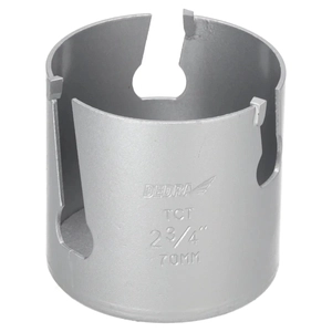DEDRA 08X070 Vrták TCT 70 mm 5/8'' s karbidovými zuby, univerzální korunový vrták do dřeva, kovu a PVC
