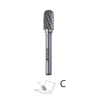 DEDRA 07F502 Frezy trzpieniowe do metalu 6 szt. 6 mm, węglik wolframu, pilniki obrotowe
