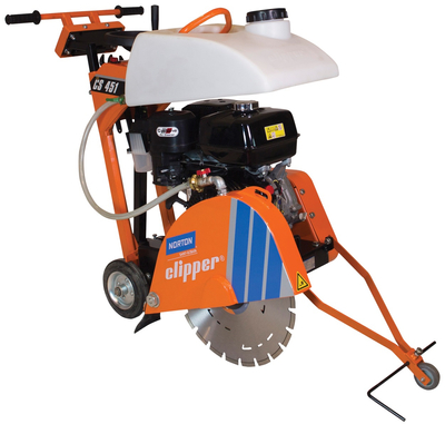 NORTON CLIPPER CS451 D7 SPRINKLING HAND CUTTING BLADES Saw for concrete, asphalt and construction Ø 450mm 7HP HATZ 1B30 DIESEL - OFFICIAL DISTRIBUTOR - AUTHORIZED DEALER NORTON CLIPPER