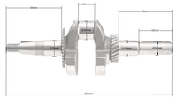 Klikový hřídel motoru Weima WM170F/P 20 mm pro kultivátor GL10