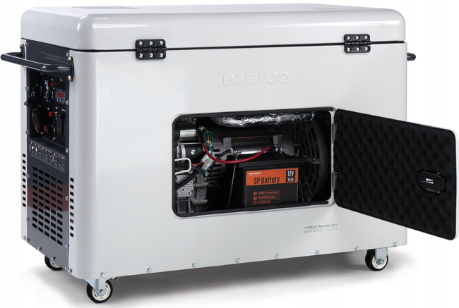 DAEWOO DDAE 11000SE DIESEL AGREGAT GENERATOR PRĄDOTWÓRCZY WERSJA WYCISZONA SILENT 2x16A, 1x32A 230V AVR MOC 18KM - OFICJALNY DYSTRYBUTOR - AUTORYZOWANY DEALER DAEWOO