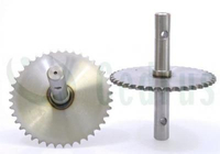 Koło zębate z ośką Pubert Primo;Primo-Pneumatic CZĘŚĆ ORYGINALNA 0306050010