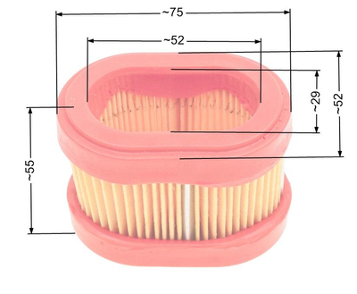 B&S air filter 3 - 4HP oval pos shaft lower valve 8R04-67