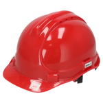 DEDRA BH1085 Red Construction Safety Helmet, Safety Helmet, 4-Point Chin Strap