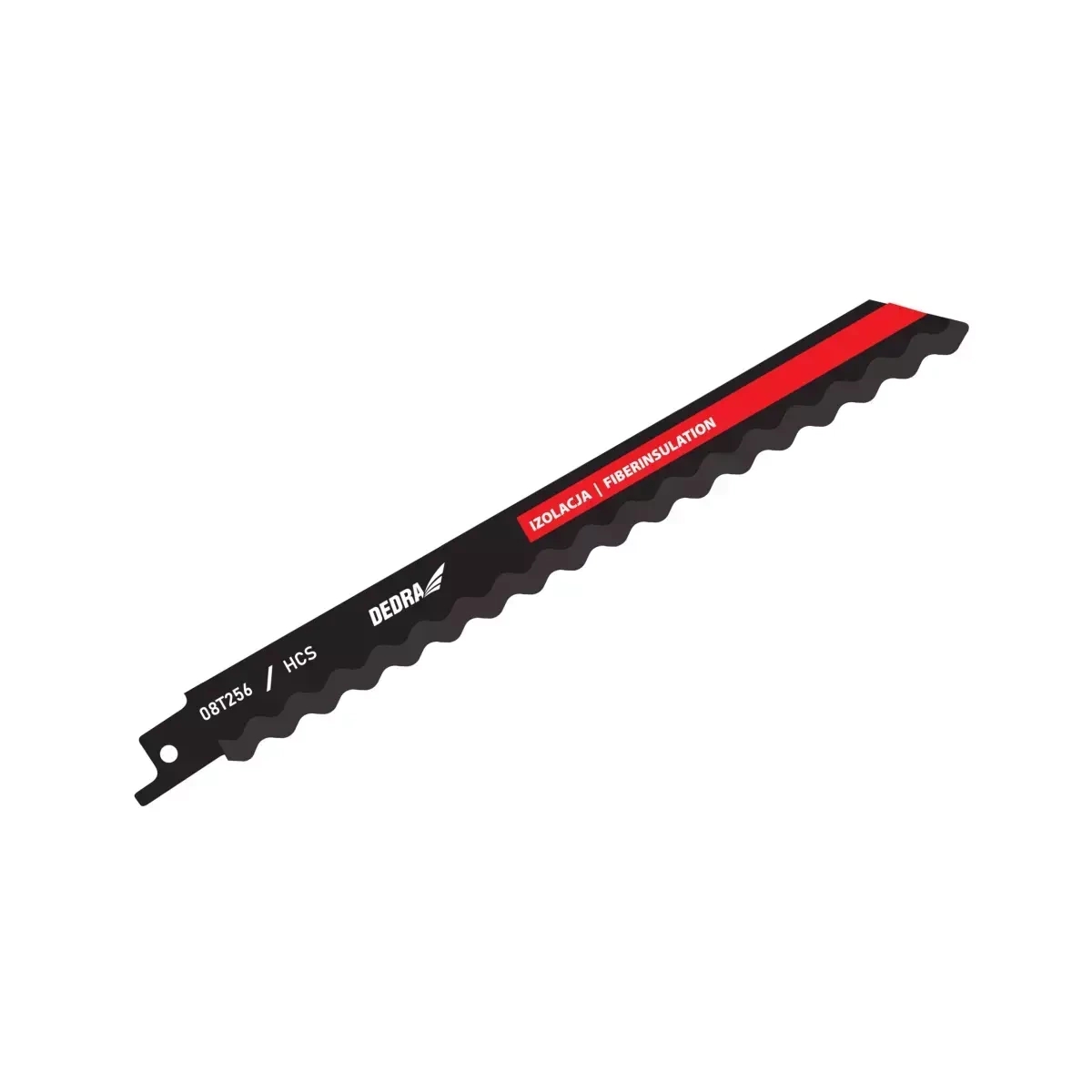 DEDRA 08T256 pilový list pro šavlovou pilu HCS 200 mm na řezání izolace, gumy, lepenky a kartonu