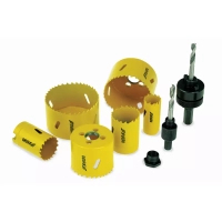 DEDRA 08WZ01 Otwornice bimetalowe HSS 8 szt, koronki do metalu drewna plastiku