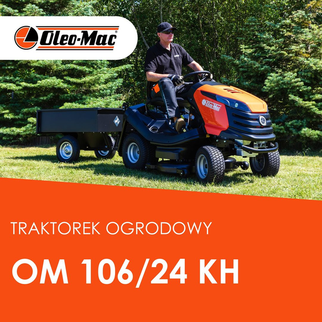 OLEO MAC OM 106/24 KH GARDEN TREADER HYDROSTATIC OM106 102cm PREMIUM CLASS self-propelled lawn mower 68129066 - OFICIAL DISTRIBUTOR - AUTHORIZED DEALER OLEO-MAC