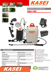 KASEI WSJ-15D BATTERY BACKPACK PRESSURE PISTON SPRAYER 15L. WS15D
