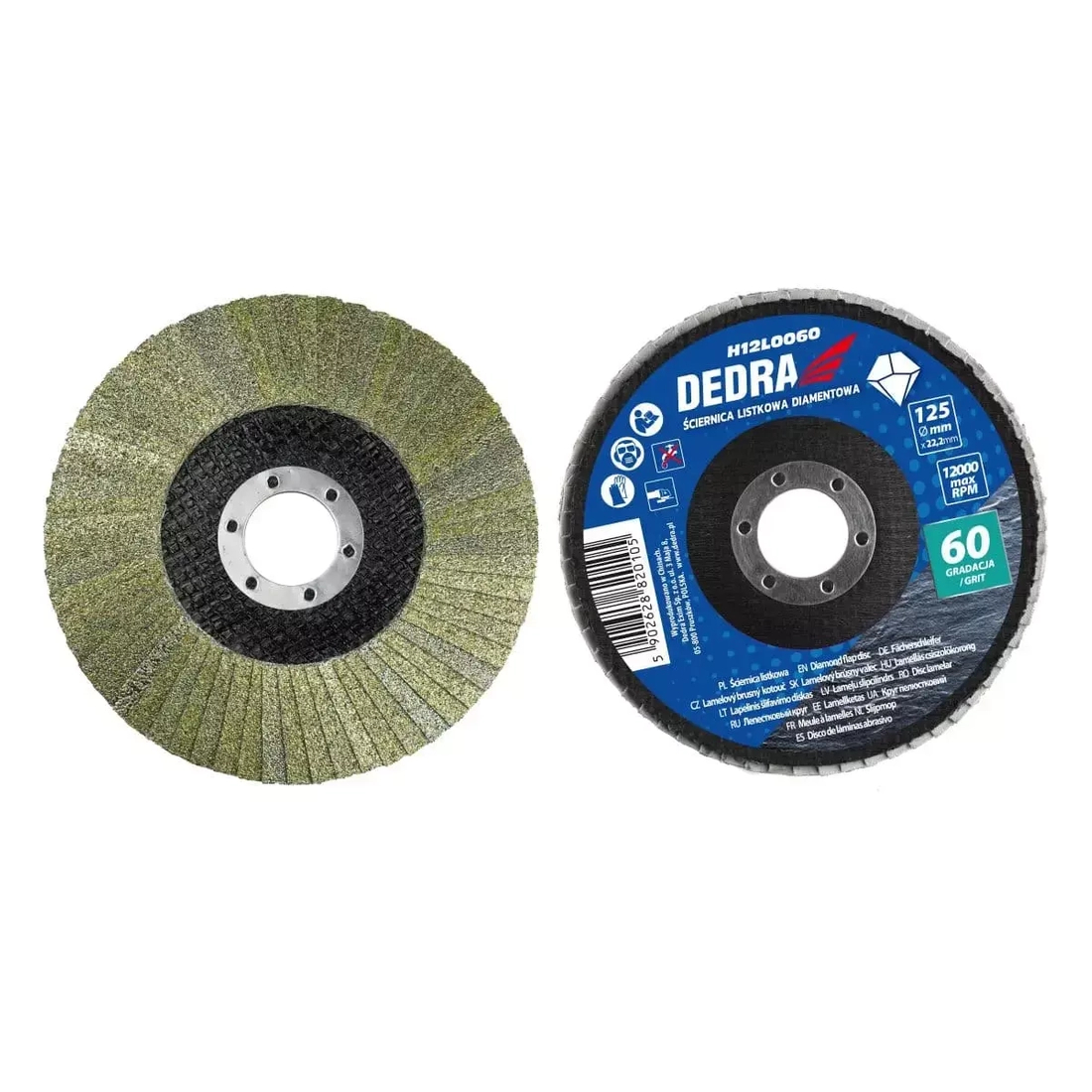 Ściernica listkowa diamentowa DEDRA H12L0200 125X22,2MM, GR.200