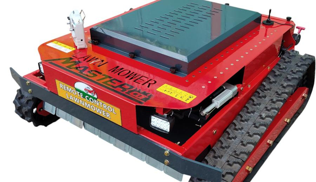 MASTERCUT JFRC90S KOSIARKA BIJAKOWA ROBOT KOSZĄCY ZDALNIE STEROWANY KOSIARKA HYBRYDOWA GĄSIENICOWA SPALINOWA TRAKTOREK POD PANELE Z NAPĘDEM NA PILOTA FOTOWOLTAIKA 90cm