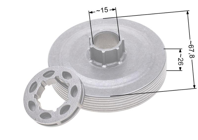 NAC clutch drum with floating sprocket 3/8 SPS01-45 CS45;CS52 market saws NZ266