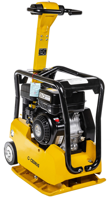 CEDRUS ZG04 160 KG DIESEL SOIL COMPACTOR WITH HYDRAULIC REVERSE TWO-WAY FORWARD-REVERSE PLATE COMPACTOR 6.9 KM + TRANSPORT WHEELS - AUTHORIZED CEDRUS DEALER