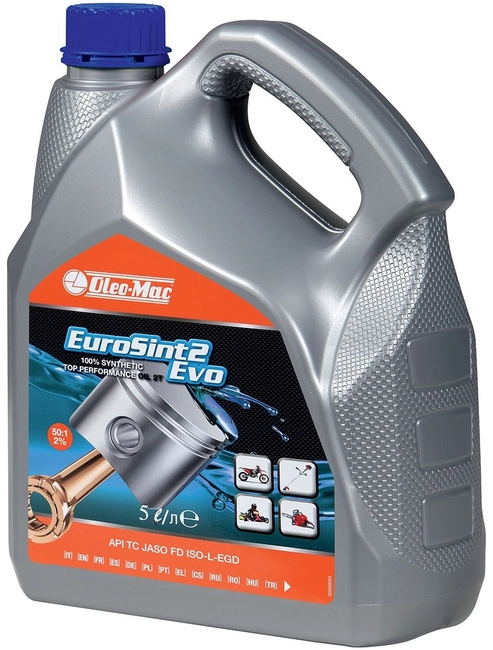 MIX 2T OLEO-MAC EUROSINT 2 EVO 5L 2-SUW PRO MOTOROVÉ PALIVO MIX STIHL MOTOROVÝ OLEJ pro dvoutaktní motory pro motorové pily, foukače, vyžínače, nůžky, řezačky, postřikovače atd.pro dvoutaktní motory 