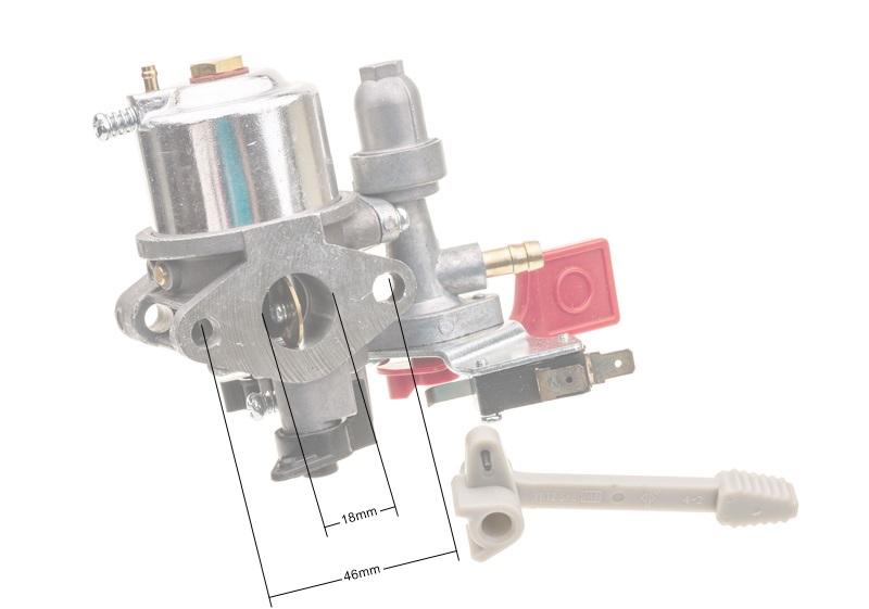 Gaźnik Briggs & Stratton 595318 - orientacyjne wymiary