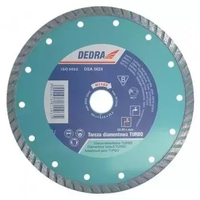 DEDRA H1103 Turbo Diamond Blade 180x22.2 mm—glazed tiles, terracotta, marble, concrete, granite, stone