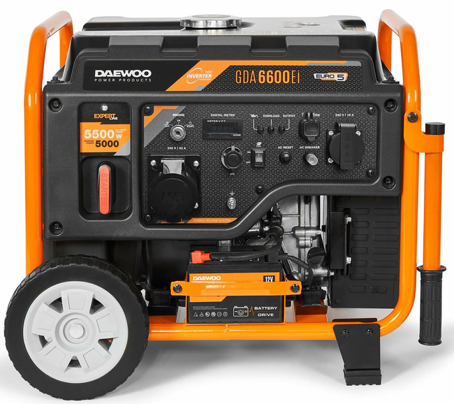DAEWOO GDA 6600Ei INVERTOR GENERATOR 2x16A 5.5kW ESTART - OFFICIAL DISTRIBUTOR - AUTHORIZED DAEWOO DEALER