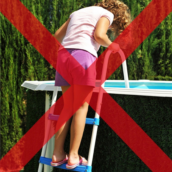 HECHT 00091 SWIMMING POOL LADDER LADDER FOR SWIMMING POOLS, INFLATABLE POOLS, KIDDIE POOLS - OFFICIAL DISTRIBUTOR - AUTHORIZED HECHT DEALER