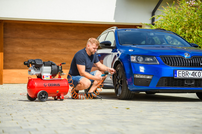 CEDRUS KM50-2T SPRĘŻARKA TŁOKOWA KOMPRESOR TŁOKOWY OLEJOWY 50L - EWIMAX - OFICJALNY DYSTRYBUTOR - AUTORYZOWANY DEALER CEDRUS