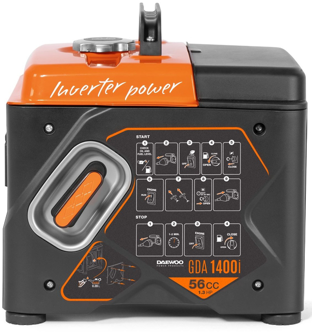 DAEWOO GDA 1400i INVERTOR GENERATOR 230V 1,2kW - OFFICIAL DISTRIBUTOR - AUTHORIZED DAEWOO DEALER