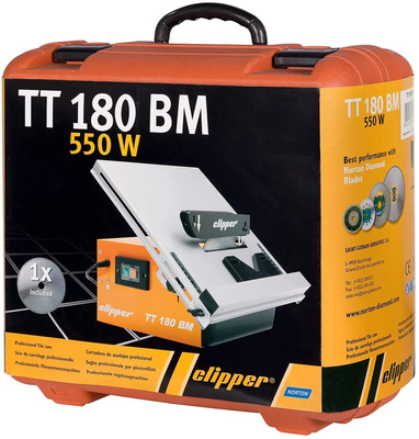NORTON CLIPPER TT180 BM STONEWARE CERAMIC TILE CUTTING SAW CONSTRUCTION TILE SAW + CARRYING CASE OFFICIAL DISTRIBUTOR - AUTHORIZED NORTON CLIPPER DEALER