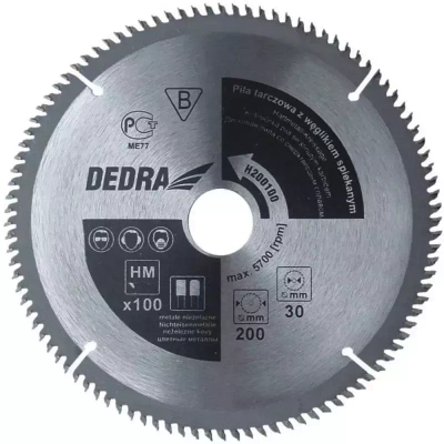 DEDRA H450100 piła tarczowa do drewna 450x30 mm 100T Widia, tarcza zębata węglikowa
