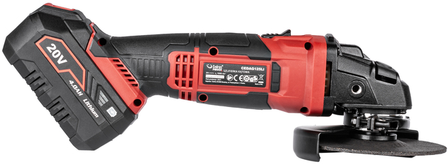 Úhlová bruska CEDRUS POWER+ AG125Li-SET s baterií a nabíječkou v kufříku POWER+ 20V - OFICIÁLNÍ DISTRIBUTOR - AUTORIZOVANÝ PRODEJCE CEDRUS