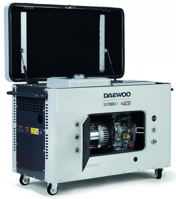 DAEWOO DDAE 11000DSE-3 DIESEL POWER GENERATOR SILENT VERSION 2x16A, 1x32A 230V AVR 8KW / 18HP - OFFICIAL DISTRIBUTOR - AUTHORIZED DAEWOO DEALER