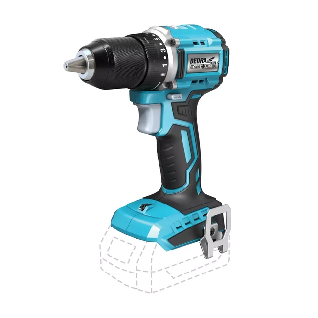 COMPACT CORDLESS DRILL, SCREWDRIVER 18V, DEDRA SAS+ALL DED7143, BRUSHLESS