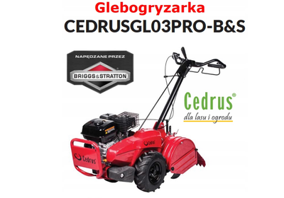 CEDRUS GL03 PRO-B&S SPRINAL PLANT-GARDENER WITH DRIVE CULTIVATOR 6,5 HP / 45cm B&S Briggs&Stratton GL03 engine - EWIMAX - OFICIÁLNÍ DISTRIBUTOR - AUTORIZOVANÝ PRODEJCE CEDRUS