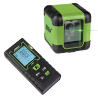 MEASURING TOOL KIT: CROSS LASER GREEN + LASER RANGEFINDER 40M DEDRA MC0920 LASER RANGEFINDER MEASURING DEVICE LASER MEASURE