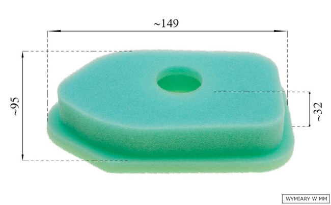 Filtr powietrza B&S Classic Sprint Quattro gąbka stary typ 8R03-22