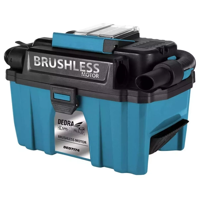 ODKURZACZ WALIZKOWY AKUMULATOROWY, SILNIK BEZSZCZOTKOWY 18V DEDRA SAS+ALL DED7174 POJEMNOŚĆ ZBIORNIKA 10L