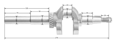 Loncin LC1P65FE-3 EURO V crankshaft ORIGINAL PART 130290662-0001
