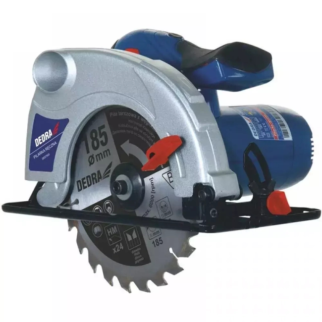 HAND CIRCULAR SAW DEDRA DED7925 1500W, 185MM, MAX. CUTTING DEPTH 66MM