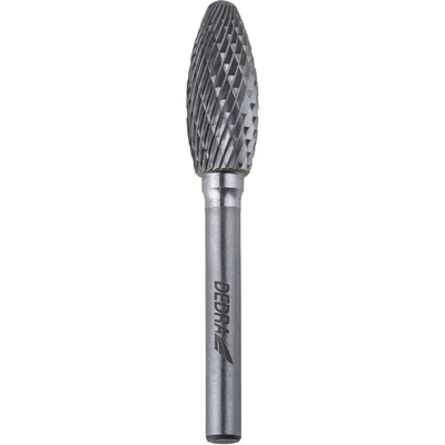 DEDRA 07F671 Frez trzpieniowy płomieniowy H12x32mm 6mm węglikowy do metalu gradownik
