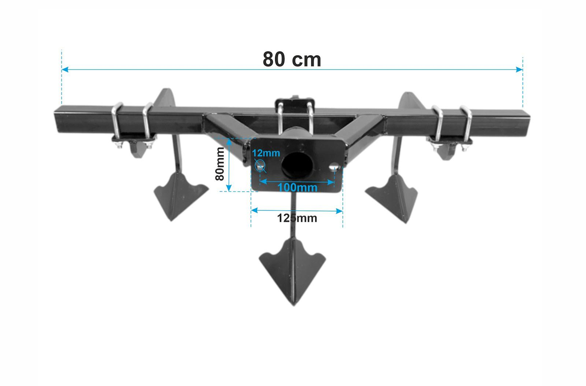 Wymiary kultywatora MASTERCUT MC370-11 – szerokość robocza 80 cm