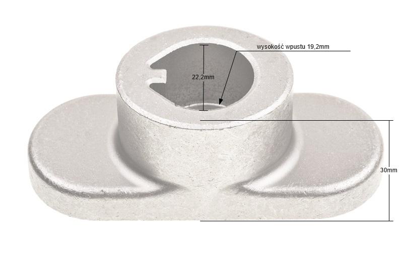 Adapter RO14580 – rzut z wymiarami głównymi