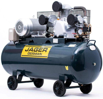 SPRĘŻARKA POWIETRZA JAGER GERMAN 300L 5.5kW 1250L/Min 400V SPRĘŻARKA POWIETRZA TŁOKOWA KOMPRESOR TŁOKOWY OLEJOWY Mocna Rzecz