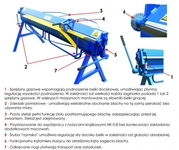MAAD ZG-1400 /0.8 mm ZAGINARKA GIĘTARKA KRAWĘDZIARKA DEKARSKA DO BLACHY Z CIĘCIEM MAAD ZG-1400 /0.8 mm