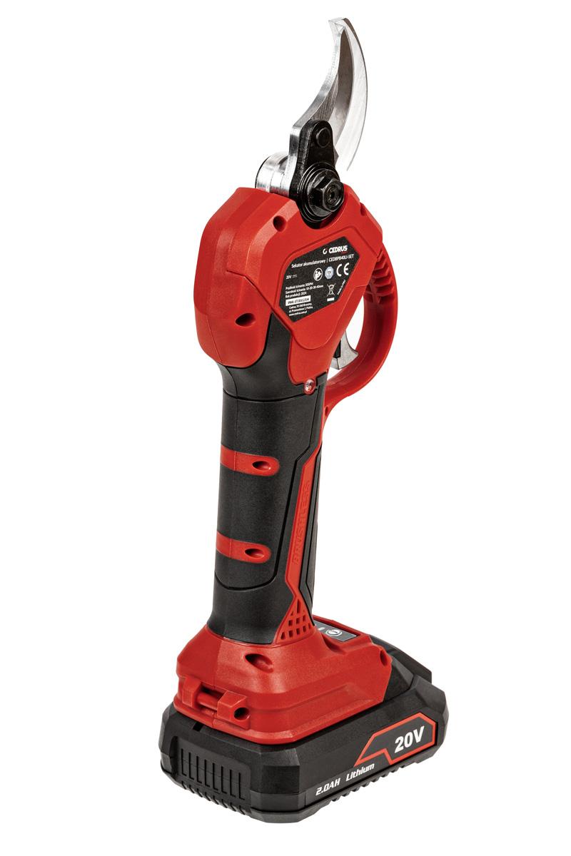 Sekator akumulatorowy Cedrus CEDBPB40LI-SET widok z tyłu