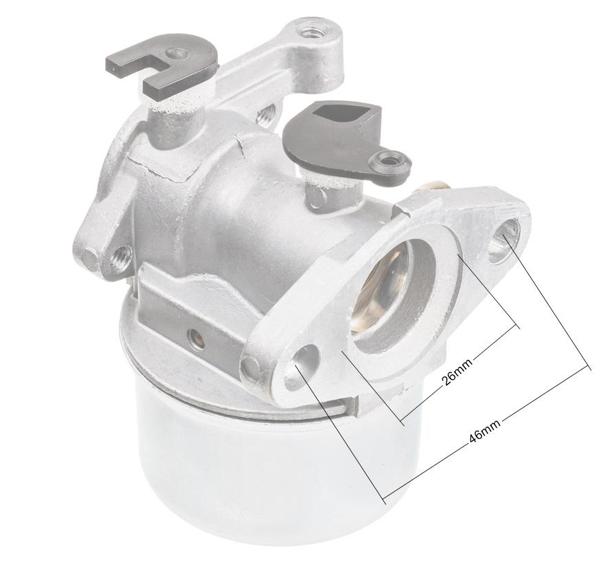Gaźnik B&S Quantum 520015 – wymiary orientacyjne kołnierza