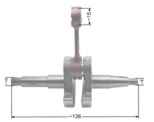 Klikový hřídel NAC CS4500 CS5200 tržní pily NZ309