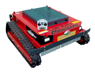 MASTERCUT JFRC90S BIJAK MOWING ROBOT REMOTE CONTROLLED HYBRYDIC MOWER SPRINKLING TREATMENT PLATFORM WITH PILOT DRIVE PHOTOVOLTAIKA 90cm