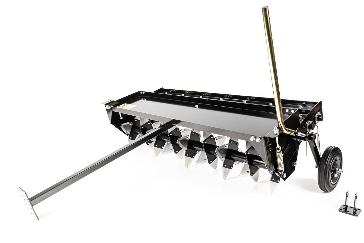 Aerator, wertykulator traktorków ACC0216 – widok z góry, sposób mocowania