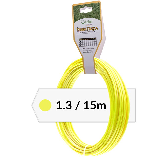 Cutting line 1.3/15m k round yellow CEDRUS DBPLCEDCN01/01RJY- OFFICIAL DISTRIBUTOR - AUTHORIZED DEALER CEDRUS