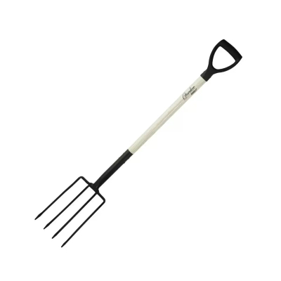 DEDRA GARDEN 80C017 Widły do kopania ogrodowe, szpadel widłowy, 4 zęby, drewniany trzonek 120 cm