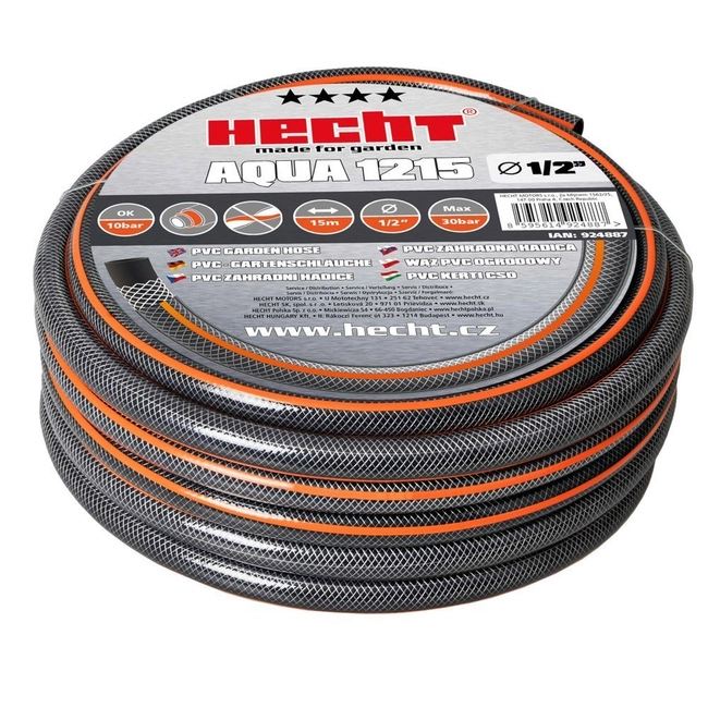 HECHT AQUA 1215 ZAHRADNÍ HADICE 15M 1/2" PRAKTICKÁ - OFICIÁLNÍ DISTRIBUTOR - AUTORIZOVANÝ PRODEJCE HECHT