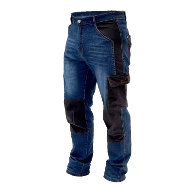 DEDRA BH45SP-S Spodnie jeans robocze, dżinsy z denimu 280 g/m², rozmiar S