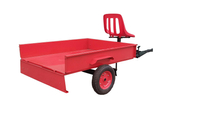 TRAILER WITH SEAT GARDEN HAULER GARDEN CART FOR SOIL PLANTER WITH HANDLE TYPE "TRIUNFO"
